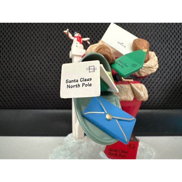 Hallmark 2009 Club Exclusive Santa Claus Figurine With Mailbox Holding Letters - Picture 5 of 8